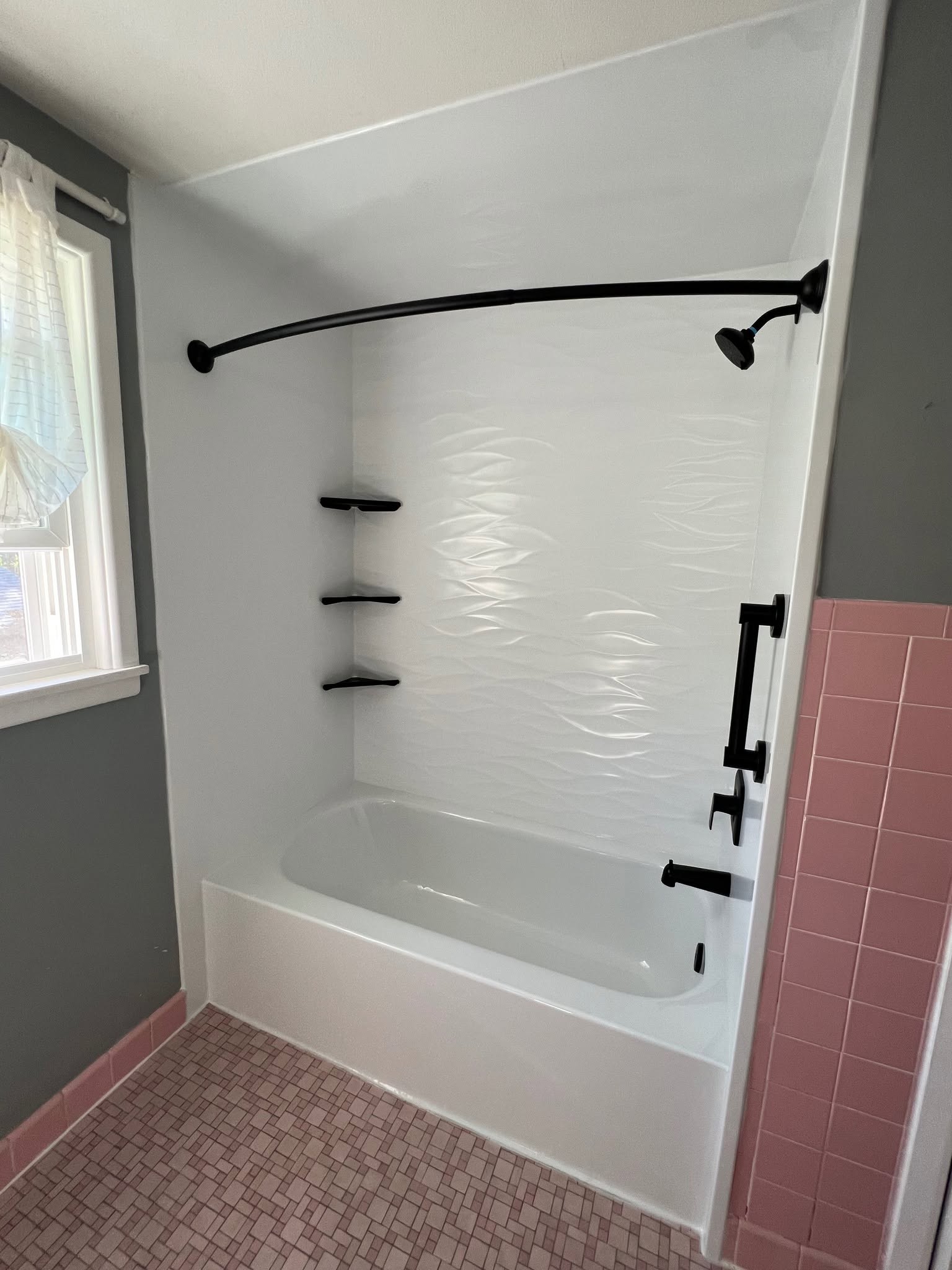 Bright finished bathroom after the one-day remodel